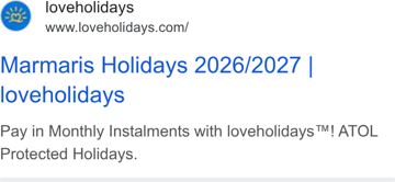 loveholidays ad — Pay monthly for Marmaris holidays with ATOL protection