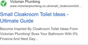 Victorian Plumbing ad — Boss your bathroom with 0% finance and next day delivery