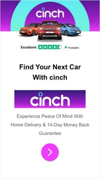 Cinch ad — Find your next car with Cinch