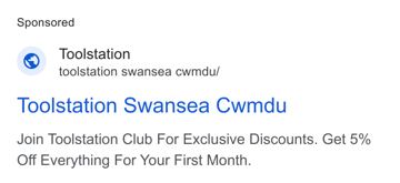 Toolstation ad — Join Toolstation Club for exclusive discounts