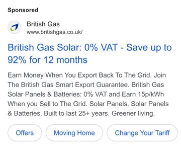 Hive ad — Solar 0% VAT save 92% for 12 months