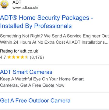 ADT ad — Professional home security with free quote