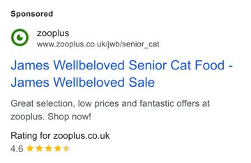 Zooplus ad — Great selection, low prices, fantastic offers