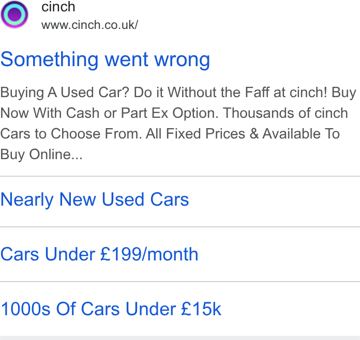 Cinch ad — Buy used cars without the faff at cinch