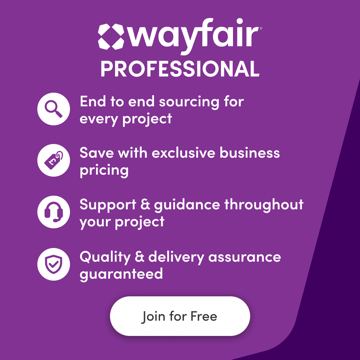 Wayfair ad — End-to-end sourcing with exclusive business pricing, join free