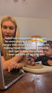 HelloFresh ad — HelloFresh stops dinner panic and gives 50% off first box