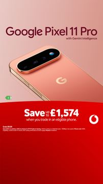 Vodafone ad — Save £1,574 when you trade in an eligible phone