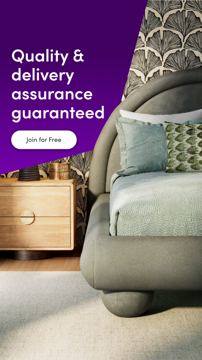Wayfair ad — Quality and delivery assurance guaranteed — join for free