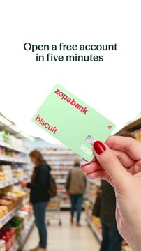 Zopa ad — Open a free account in five minutes