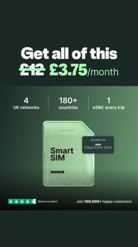 Honest Mobile ad — Get all of this for just £3.75/month