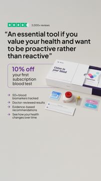 Thriva ad — Be proactive about health with a blood test kit