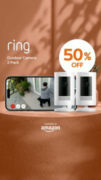 Ring ad — 50% off Ring Outdoor Camera 2-Pack limited time