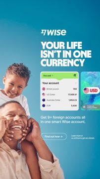 Wise ad — Your life in one currency