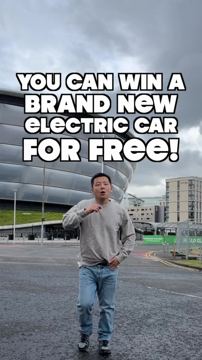Auto Trader ad — Win a brand new electric car for free