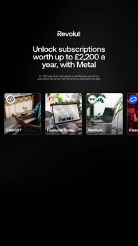 Revolut ad — Unlock premium subscriptions with Revolut Metal